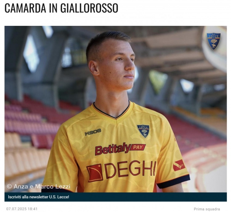 乐鱼-意媒：莱切出售主力前锋克尔斯托维奇，卡马达有望在首轮意甲首发